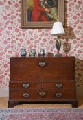 A GEORGE II MAHOGANY 'MULE' CHEST, CIRCA 1750