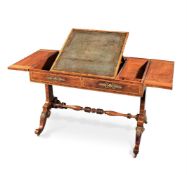 Y A REGENCY ROSEWOOD AND BRASS MOUNTED LIBRARY OR WRITING TABLE, CIRCA 1820