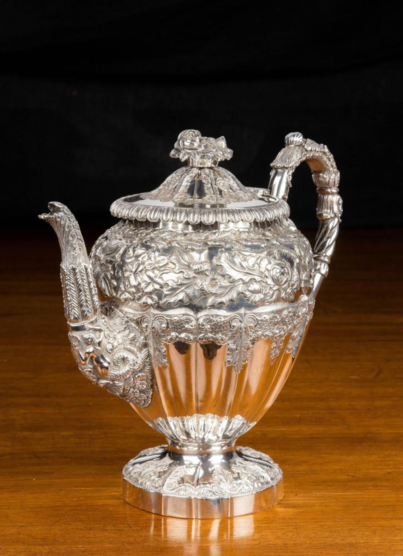 Y A WILLIAM IV SILVER TEAPOT J. E. TERRY AND CO. - Bild 2 aus 7