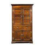 A GEORGE III OAK CUPBOARD, LATE 18TH CENTURY