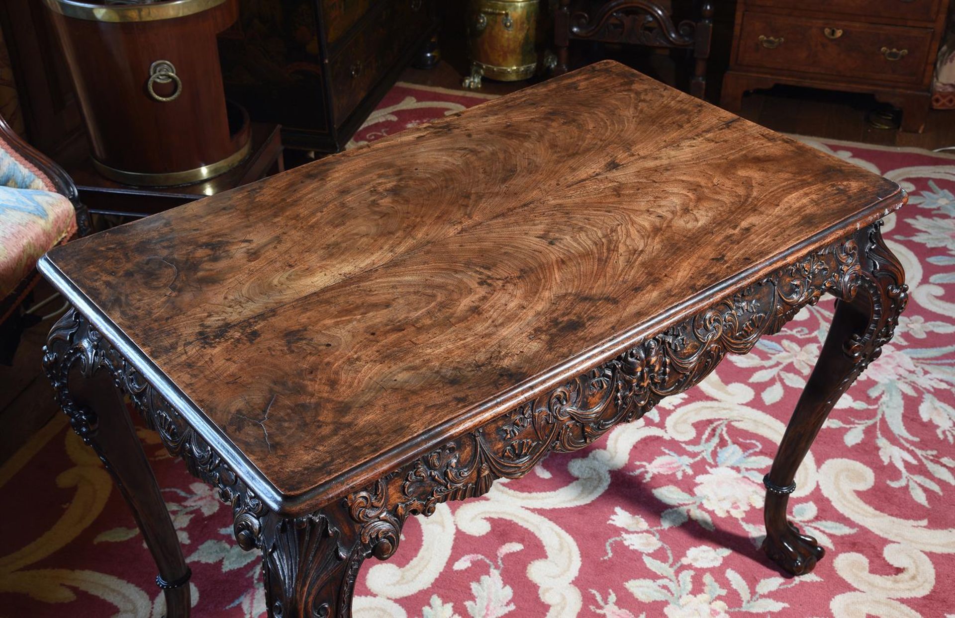 AN IRISH GEORGE II CARVED MAHOGANY CENTRE TABLE, CIRCA 1750 - Image 4 of 6