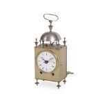 A SWISS BRASS CAPUCINE CARRIAGE ALARM CLOCK, EARLY 19TH CENTURY