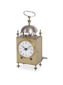 A SWISS BRASS CAPUCINE CARRIAGE ALARM CLOCK, EARLY 19TH CENTURY
