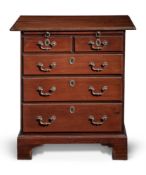 A GEORGE II MAHOGANY CHEST OF DRAWERS, POSSIBLY NORFOLK, MID 18TH CENTURY