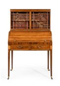 Y A GEORGE III MAHOGANY AND SATINWOOD BONHEUR DU JOUR, CIRCA 1810