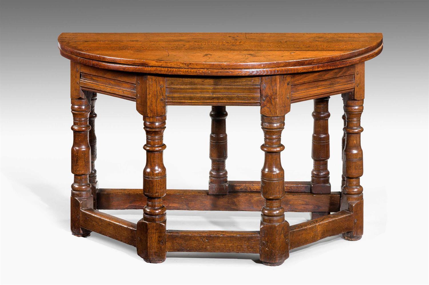 AN OAK CREDENCE TABLE, 17TH CENTURY AND LATER - Image 2 of 2