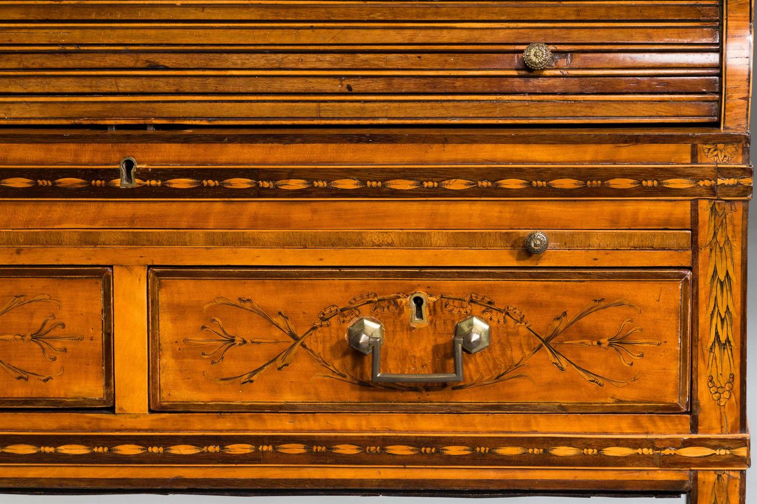 Y A GEORGE III SATINWOOD AND MARQUETRY METAMORPHIC WRITING DESK, CIRCA 1780 - Image 4 of 7