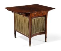 A GEORGE III MAHOGANY AND LINE INLAID PEMBROKE 'BREAKFAST' TABLE, CIRCA 1800