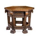 A CARVED OAK CENTRE TABLE, IN 17TH CENTURY STYLE, SECOND HALF 19TH CENTURY