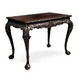 AN IRISH GEORGE II CARVED MAHOGANY CENTRE TABLE, CIRCA 1750