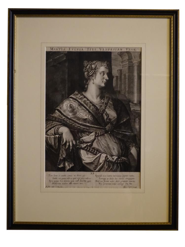 AEGIDIUS AND MARCUS SADELERA SET OF TWENTY FOUR ENGRAVINGS OF ROMAN EMPERORS AND EMPRESSES35 x 24c - Image 5 of 23