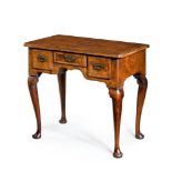 A GEORGE I WALNUT AND CROSSBANDED SIDE TABLE, CIRCA 1720