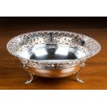 A SILVER CIRCULAR PIECED SILVER BOWL, JAMES DIXON AND SONS, SHEFFIELD 1916