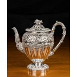 Y A WILLIAM IV SILVER TEAPOT J. E. TERRY AND CO.