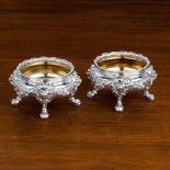 A PAIR OF GEORGE IV SILVER SALTS, ROBERT GARRARD II, LONDON 1831