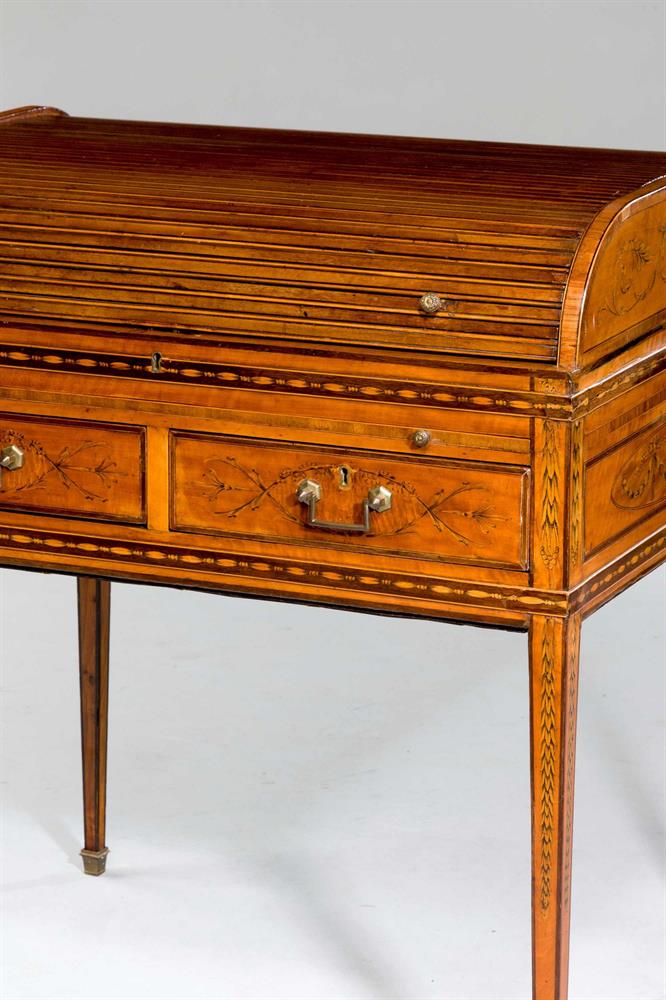 Y A GEORGE III SATINWOOD AND MARQUETRY METAMORPHIC WRITING DESK, CIRCA 1780 - Image 2 of 7