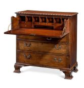 A GEORGE III MAHOGANY SECRETAIRE CHEST OF DRAWERS, CIRCA 1770