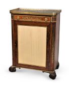 Y A ROSEWOOD, BRASS MARQUETRY AND GILT METAL MOUNTED SIDE CABINET