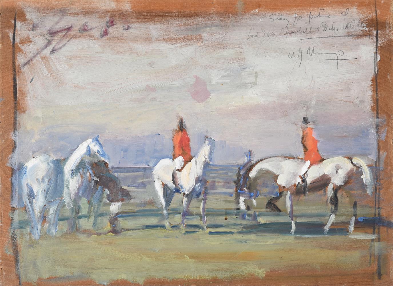 λ SIR ALFRED MUNNINGS (BRITISH 1878-1959), A DOUBLE SIDED SKETCH - Bild 2 aus 9