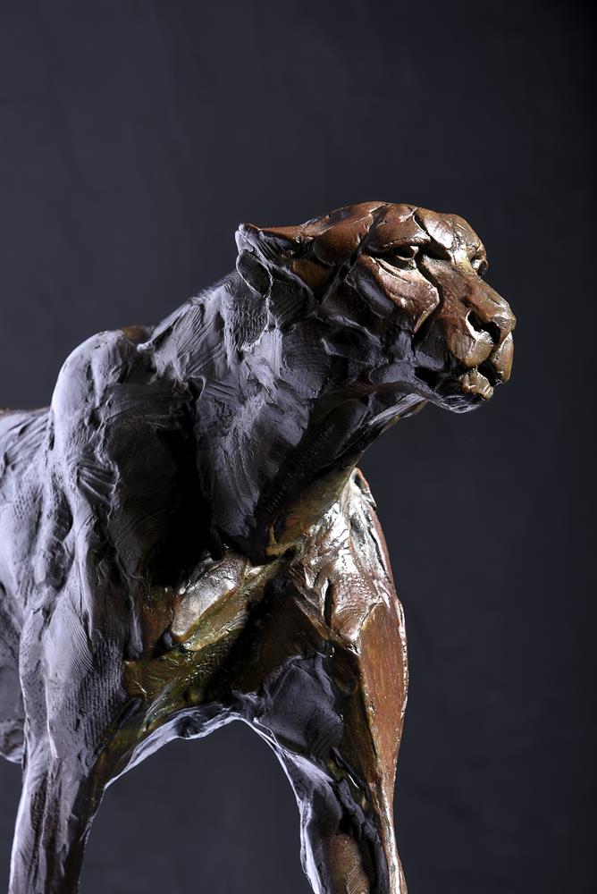 DYLAN LEWIS (SOUTH AFRICAN B. 1964), WALKING CHEETAH - Image 5 of 6