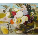 λ MARY FEDDEN (BRITISH 1915-2012), STILL LIFE OF FLOWERS IN AN URN