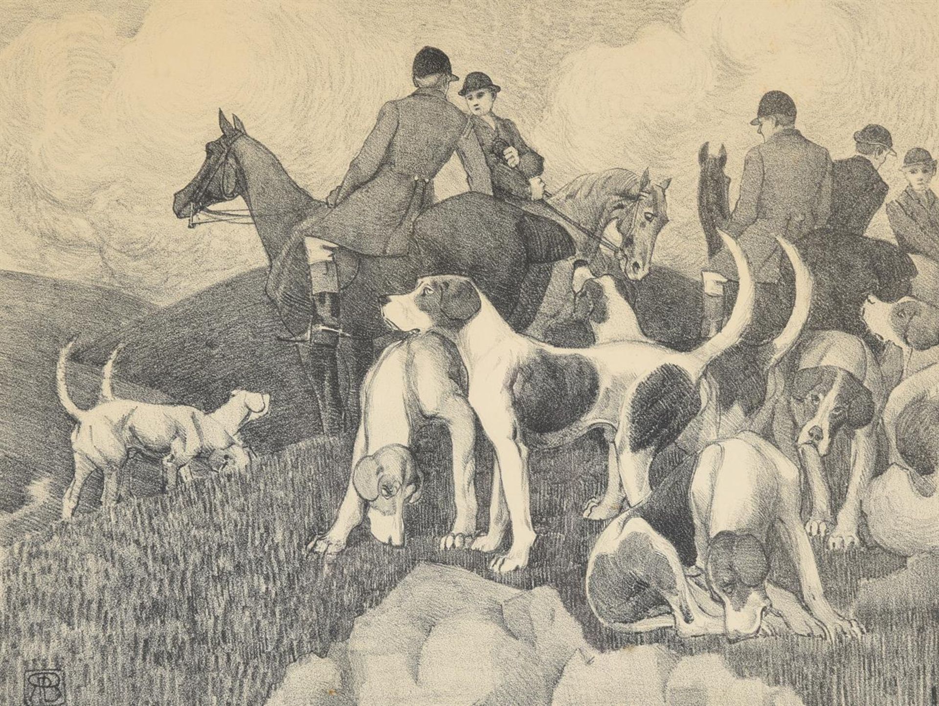 ROBERT POLHILL BEVAN (BRITISH 1865-1925), FOUR HUNTING SCENES - Image 4 of 9