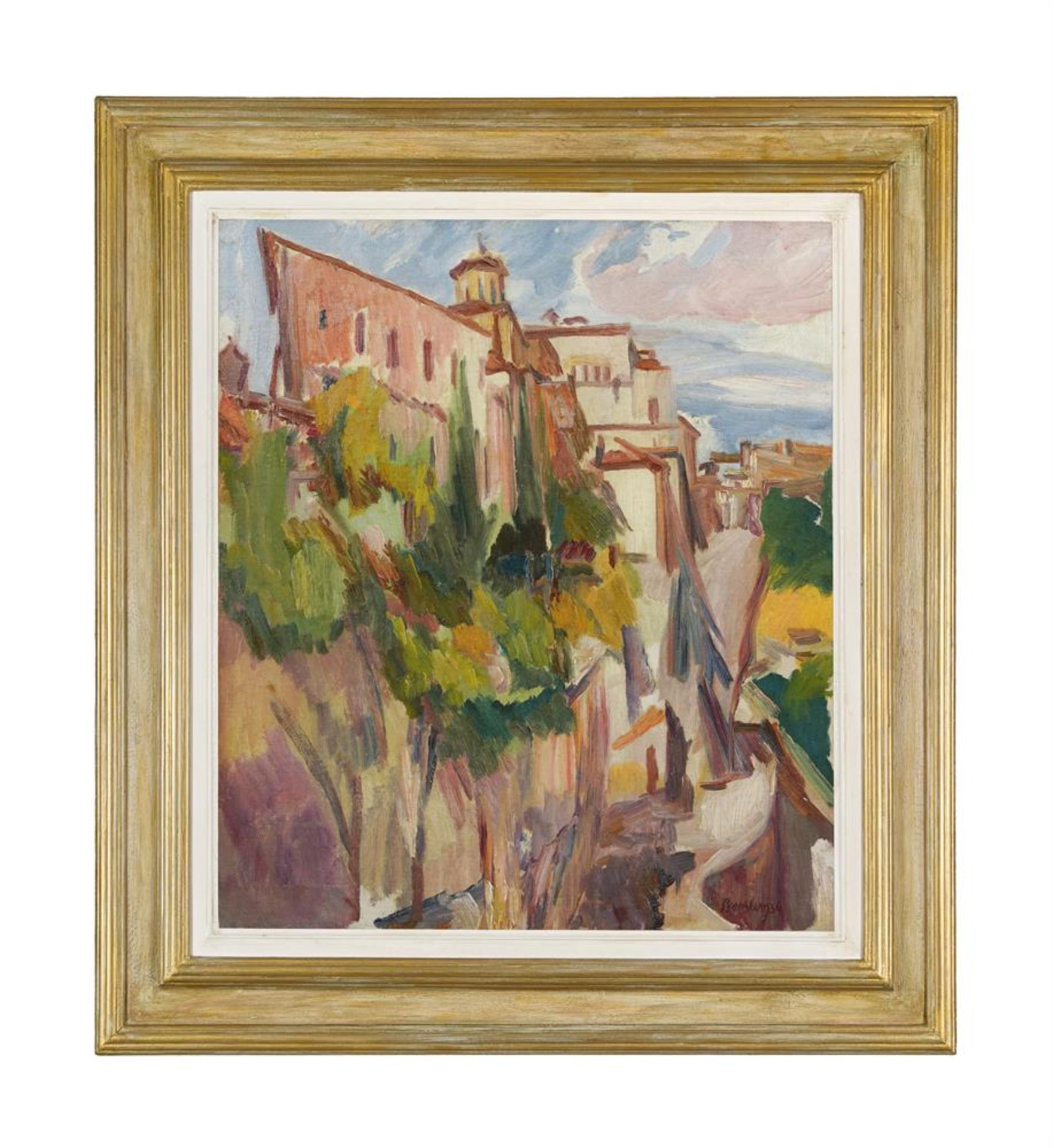 λ DAVID BOMBERG (BRITISH 1890-1957), THE GARDEN AND TOWER OF THE SACRISTY, CUENCA CATHEDRAL - Image 2 of 4