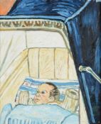 λ JOHN BRATBY (BRITISH 1928-1992), DAYAN BRATBY IN PRAM II