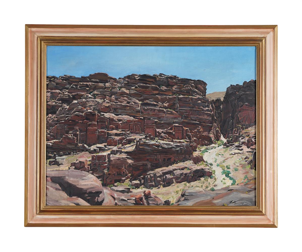 λ DAVID BOMBERG (BRITISH 1890-1957), ROCK FAÇADE, NORTH-EAST WALL, PETRA - Image 2 of 6