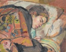 λ RUSKIN SPEAR (BRITISH 1911-1990), STUDY OF THE ARTIST'S WIFE, SLEEPING