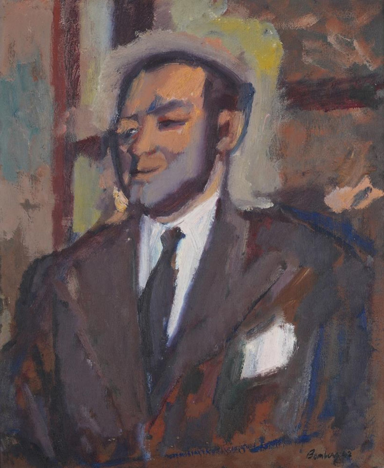 λ DAVID BOMBERG (BRITISH 1890-1957), PORTRAIT OF A GENTLEMAN