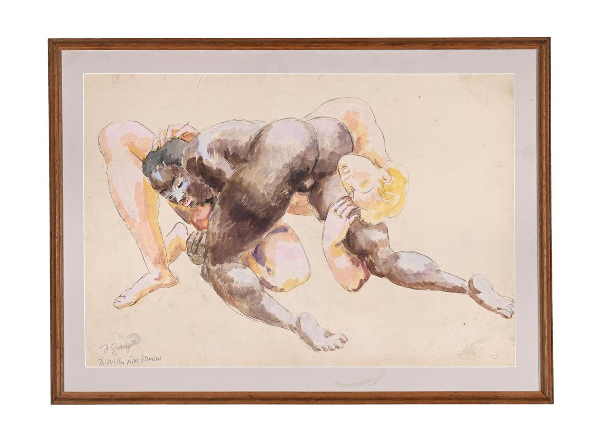 λ DUNCAN GRANT (BRITISH 1885-1978), WRESTLERS - Image 2 of 3