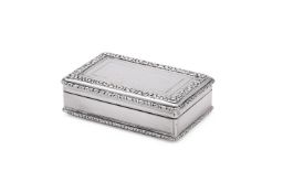 A VICTORIAN SILVER RECTANGULAR SNUFF BOX