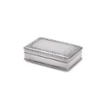 A VICTORIAN SILVER RECTANGULAR SNUFF BOX