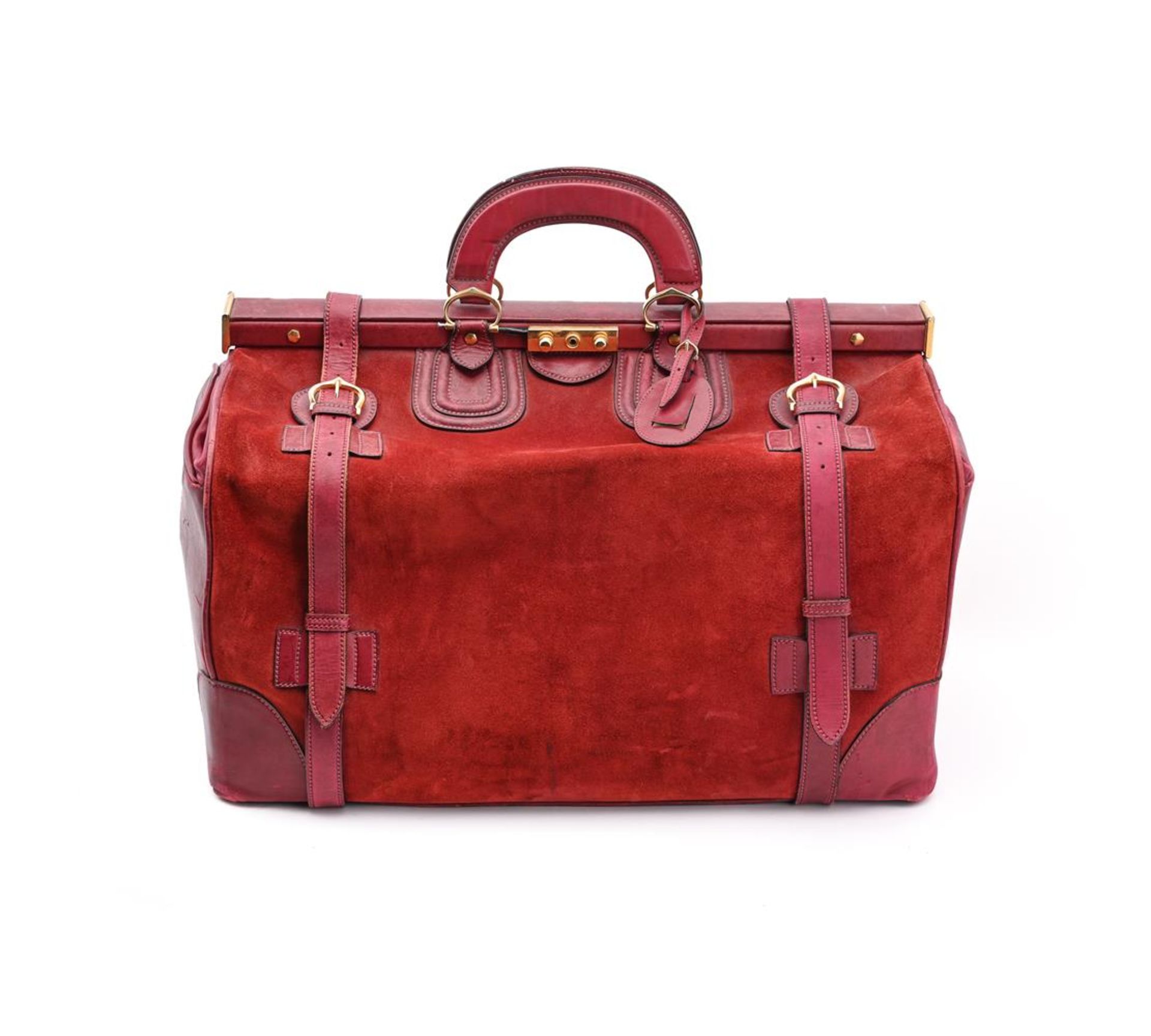 CARTIER, A BURGUNDY LEATHER AND SUEDE DOCTOR'S BAG - Image 2 of 2