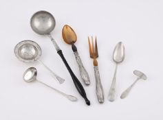 A COLLECTION OF CONTINENTAL SILVER COLOURED SERVING PIECES