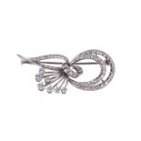 A DIAMOND SPRAY BROOCH