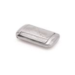 AN EDWARDIAN SILVER SNUFF BOX