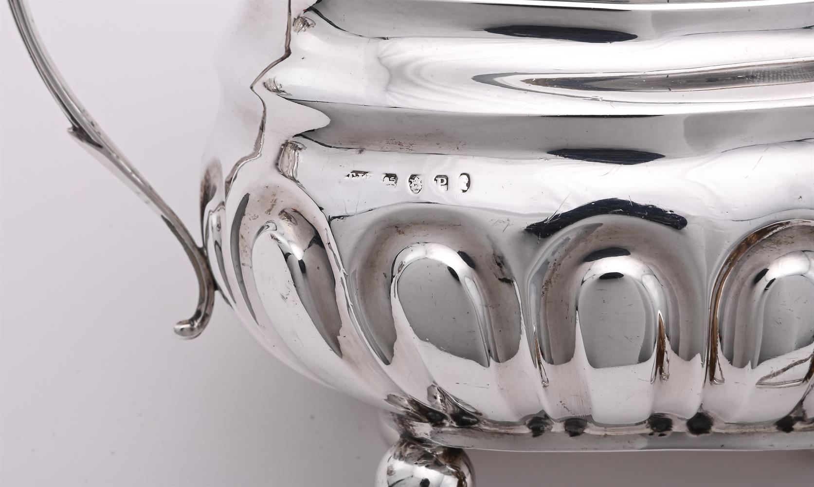 Y A GEORGE III SILVER THREE PIECE OBLONG BALUSTER TEA SET - Image 2 of 2