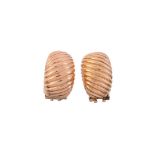 A PAIR OF REEDED EAR CLIPS