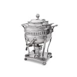 AN ELECTRO-PLATED TEA URN