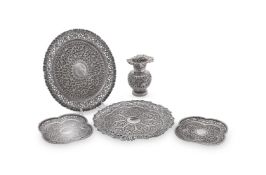 A COLLECTION OF INDIAN SILVER ITEMS