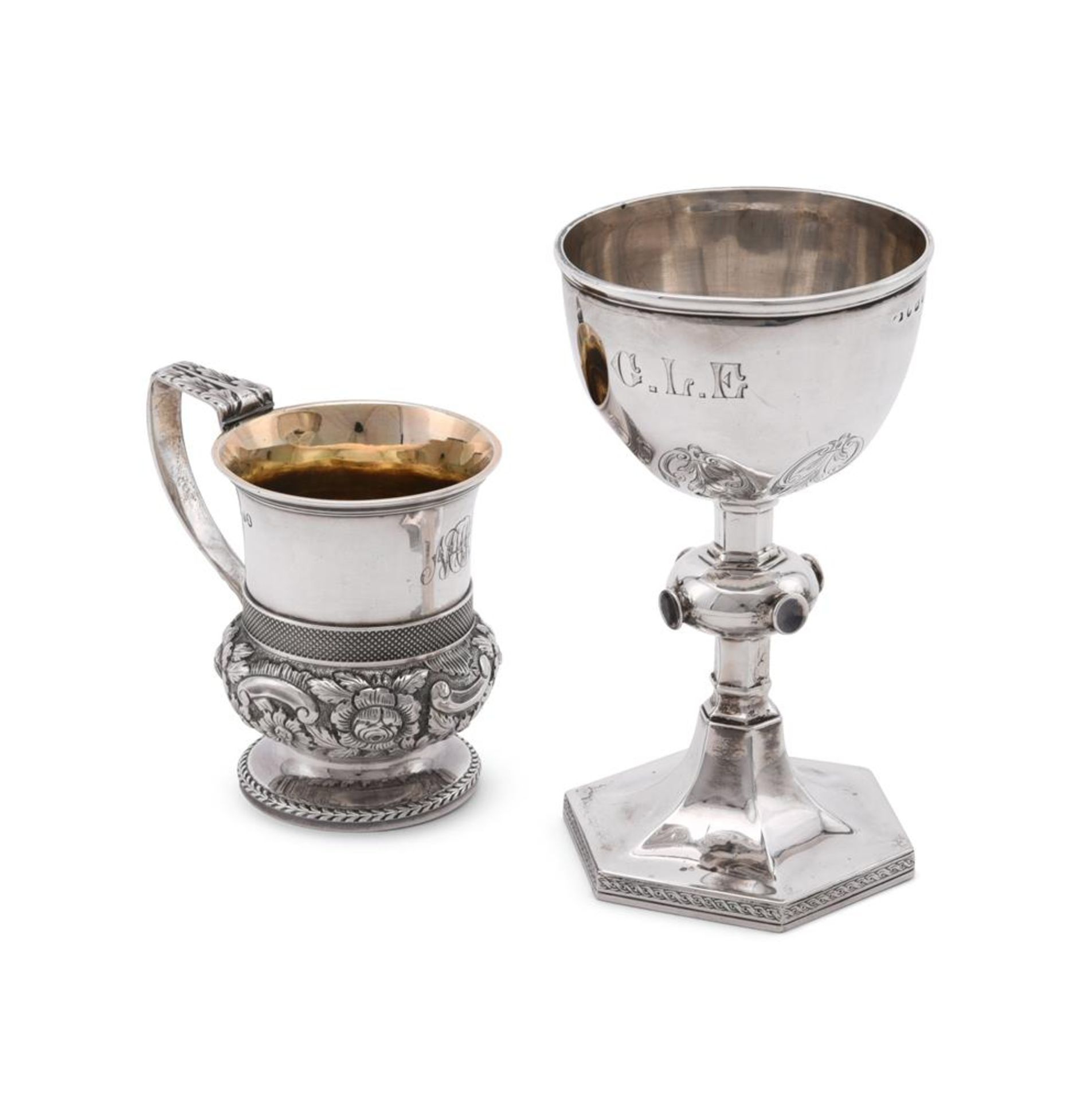A VICTORIAN SILVER WINE CUP