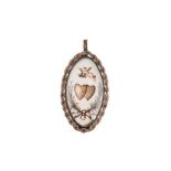 Y A GEORGE III SEPIA AMOUR PENDANT, CIRCA 1780