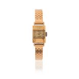 INTERNATIONAL WATCH COMPANY A LADY'S GOLD COLOURED BRACELET WATCH