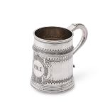 A BRITANNIA STANDARD SILVER TANKARD