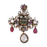 A RENAISSANCE STYLE BROOCH PENDANT