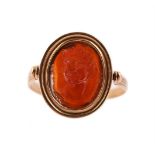 A 19TH CENTURY PASTE INTAGLIO RING