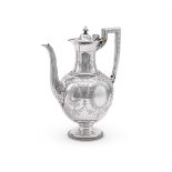 Y A VICTORIAN SILVER COFFEE POT