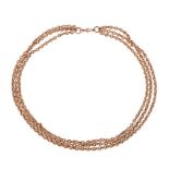 A THREE ROW BELCHER LINK NECKLACE